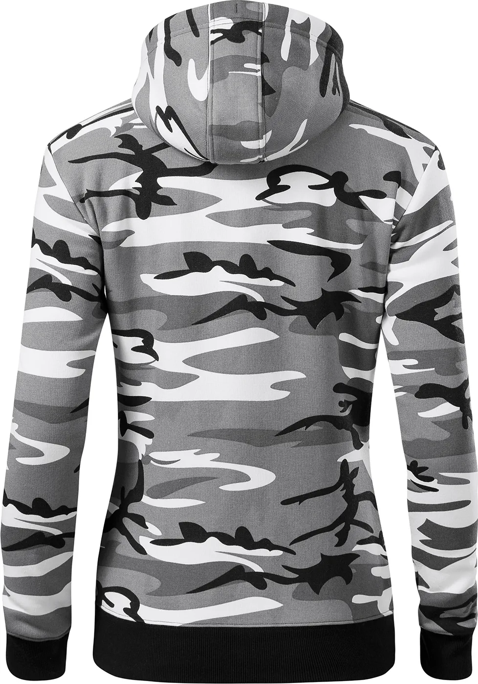 malfini-C20-camo-zipper-sweatshirt-damen-camouflage-grau-back-5 MALFINI Sweatshirt Damen Camo Zipper C20