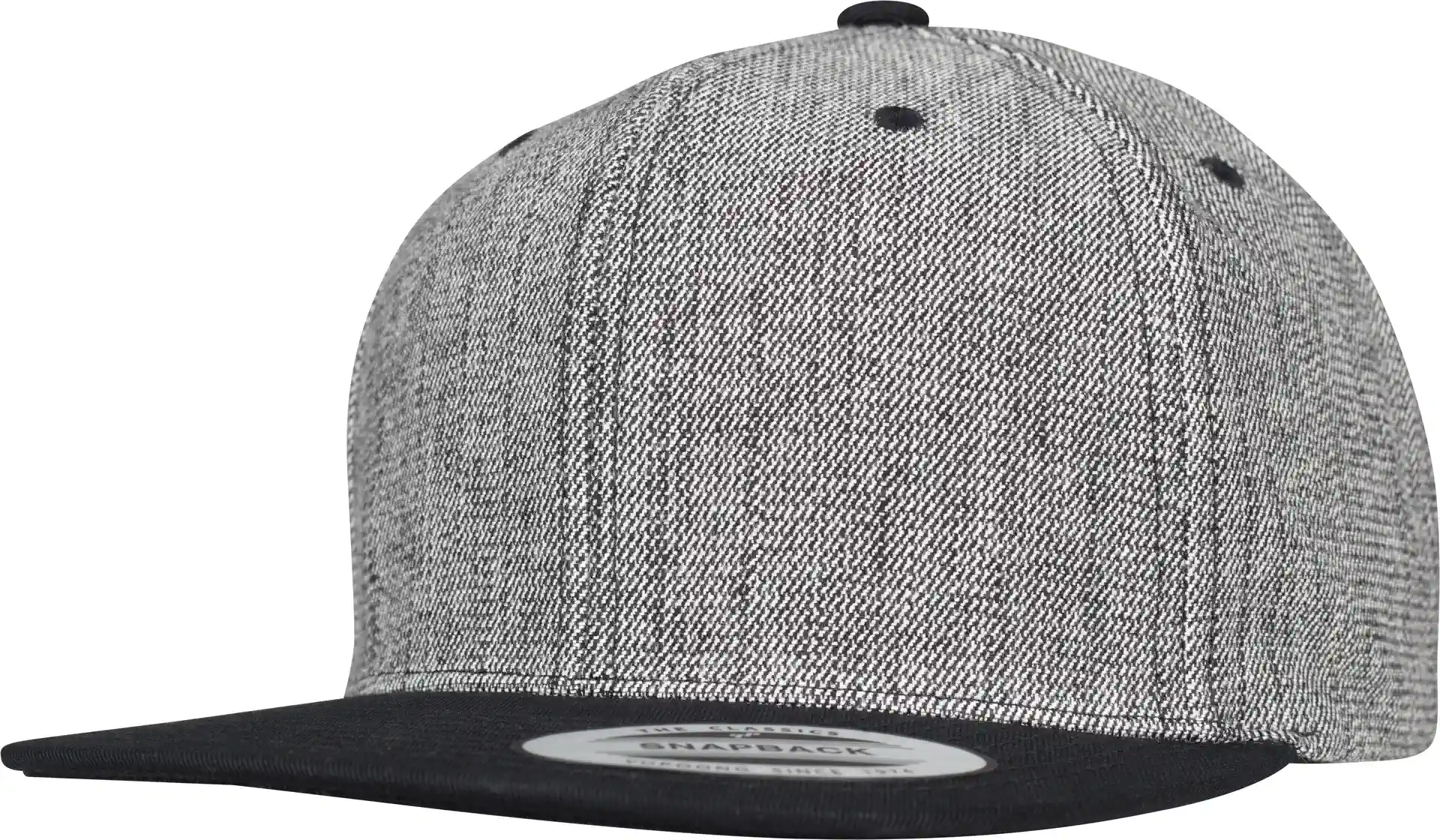 flexfit-6089ms-melange-solid-snapback-blackmelange-black-front-1 FLEXFIT Melange Solid Snapback