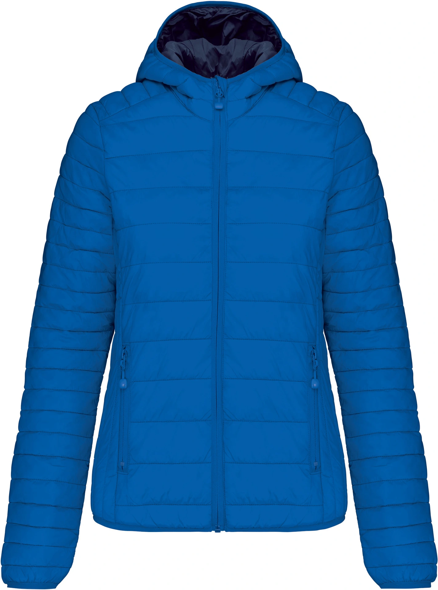 kariban-K6111-leichte-damen-kapuzen-steppjacke-lightroyalblue-front-3 Kariban Leichte Damen Kapuzen Steppjacke