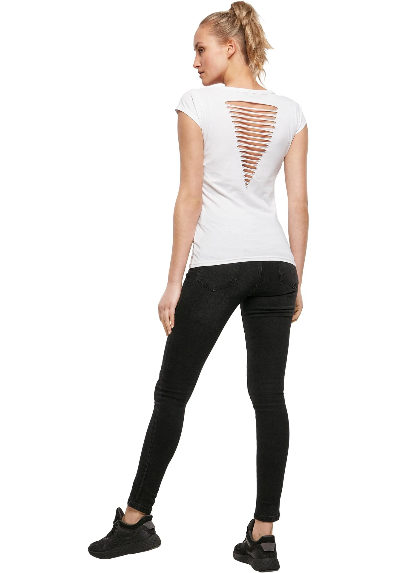 Build Your Brand Ladies Back Cut Tee