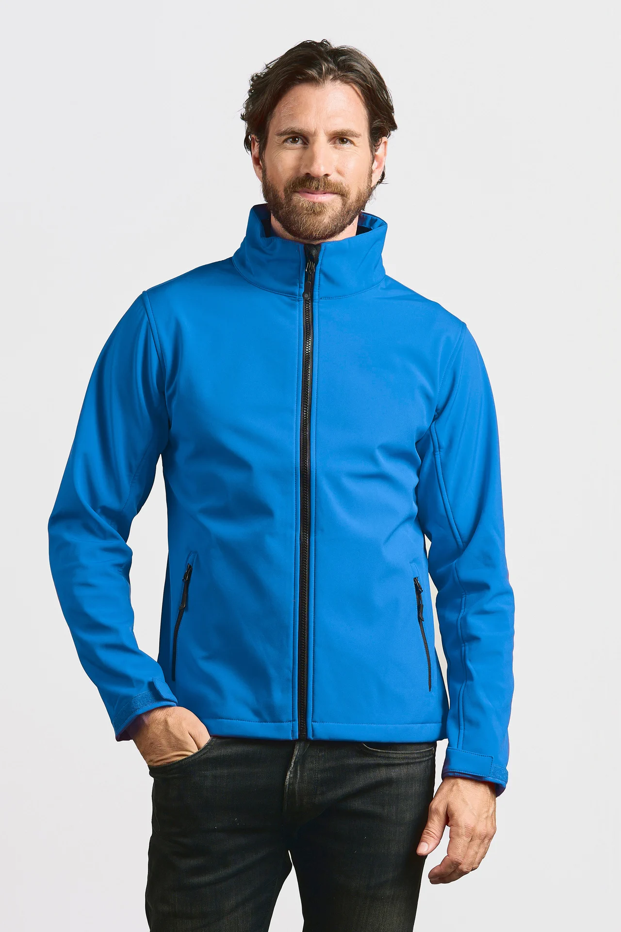 promodoro-7820-mens-softshell-jacket-aqua-model-0 Promodoro Men's Softshell Jacket C+
