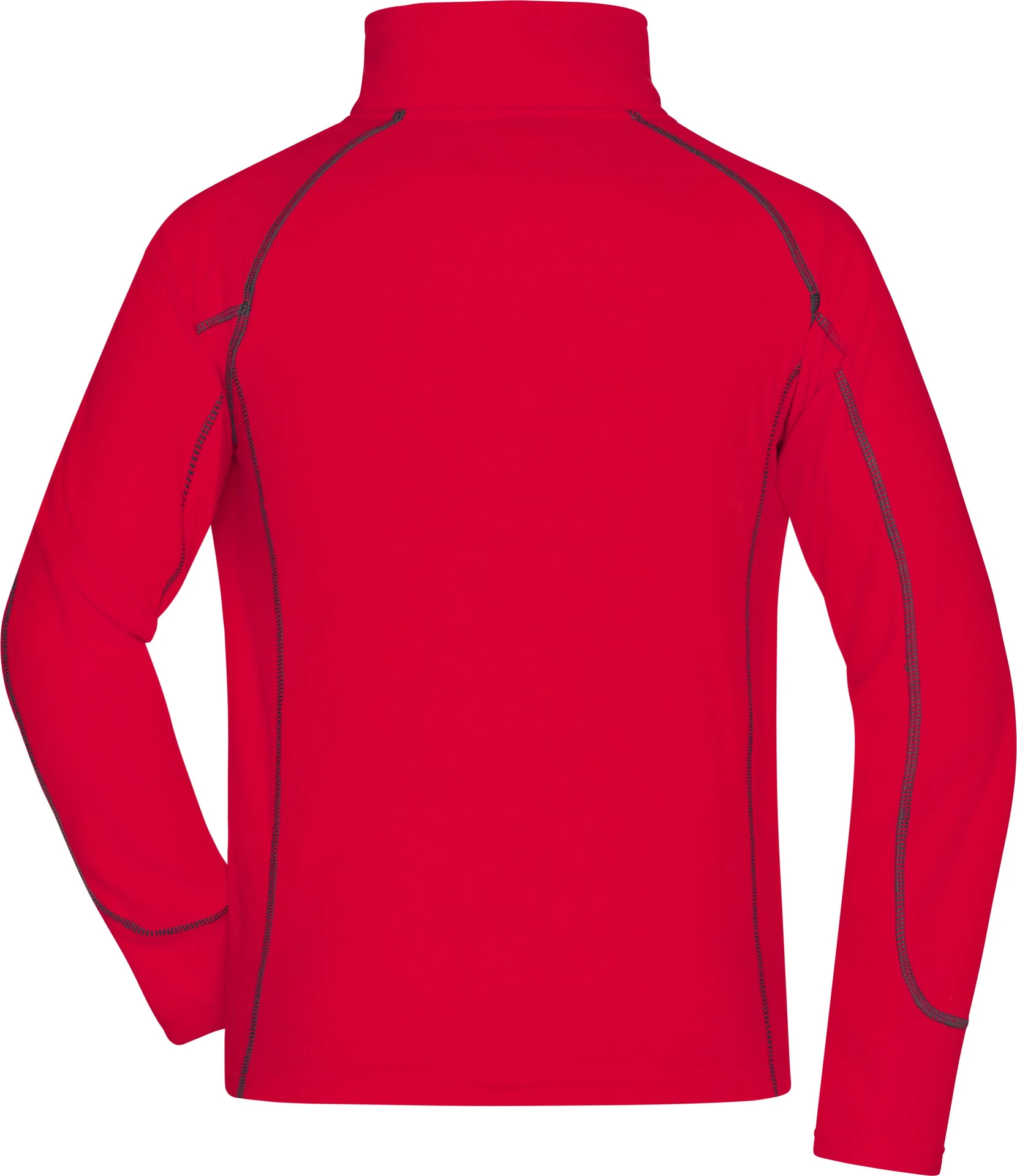 jn597-mens-structure-fleece-jacket-red-carbon-back-5 James & Nicholson Men's Structure Fleece Jacket