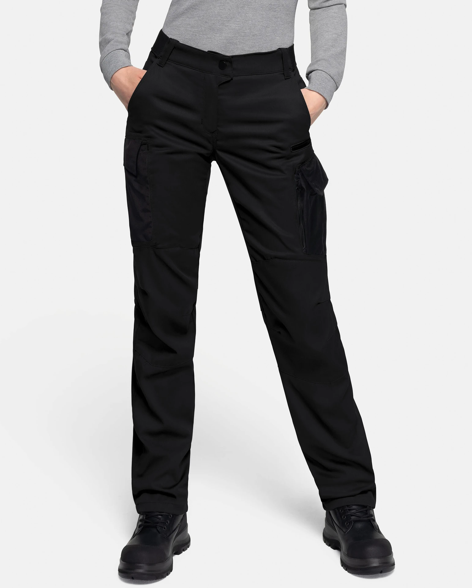 hakro-714-damen-worker-performancehose-eco-schwarz-model-0 HAKRO Damen Worker-Performancehose 714 ECO