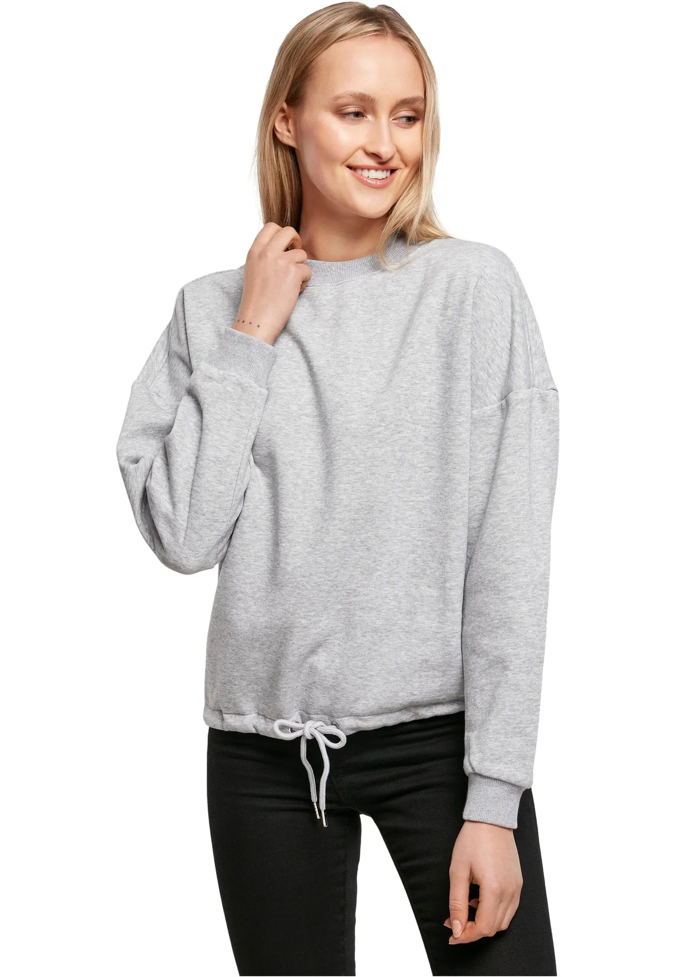 Build Your Brand Ladies Oversize Crewneck