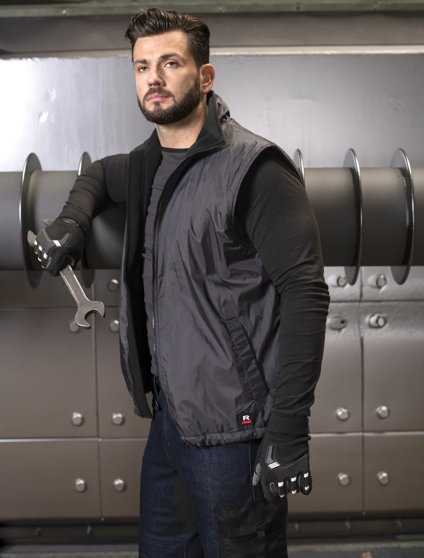 rimeck-509-weste-body-warmer-ebonygrau-model-0 MALFINI Weste Body Warmer 509