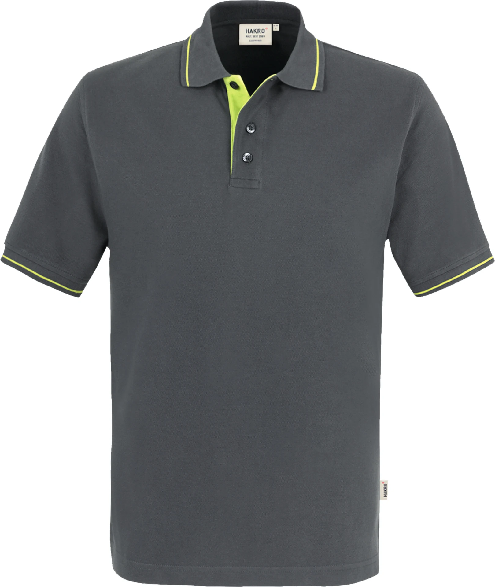 hakro-803-poloshirt-casual-anthrazit-kiwi-front-1 HAKRO Poloshirt 803 Casual