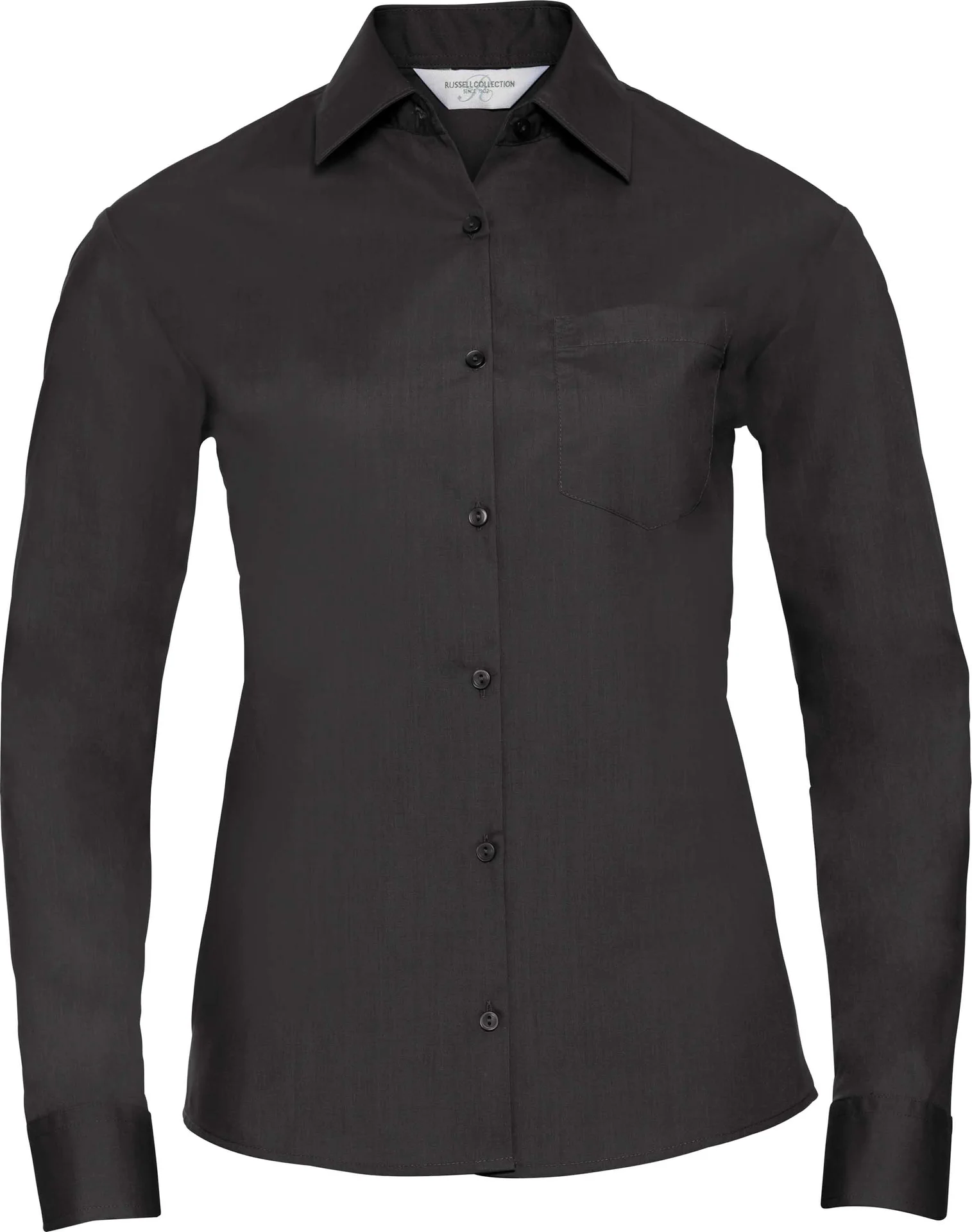 Russell Ladies Long Sleeve Polycotton Easy Care Poplin Shirt