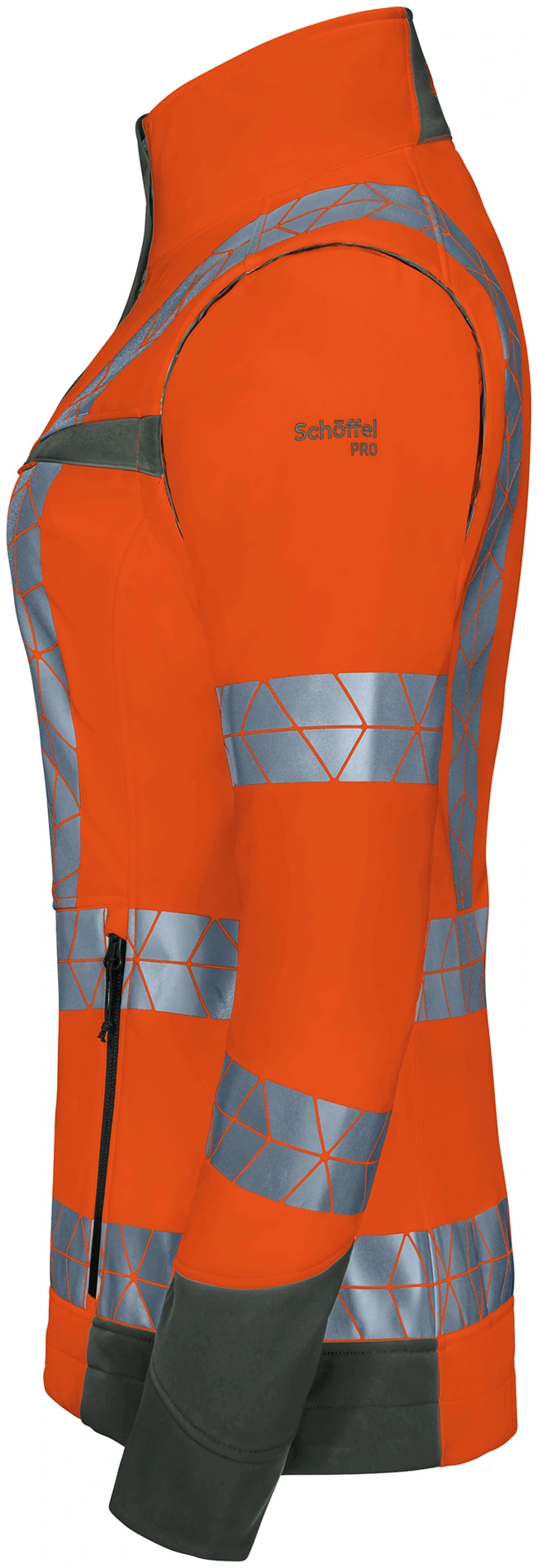 Schöffel PRO 7729 Damen LEUCHTKEGEL ZipOff Warnschutz Softshelljacke