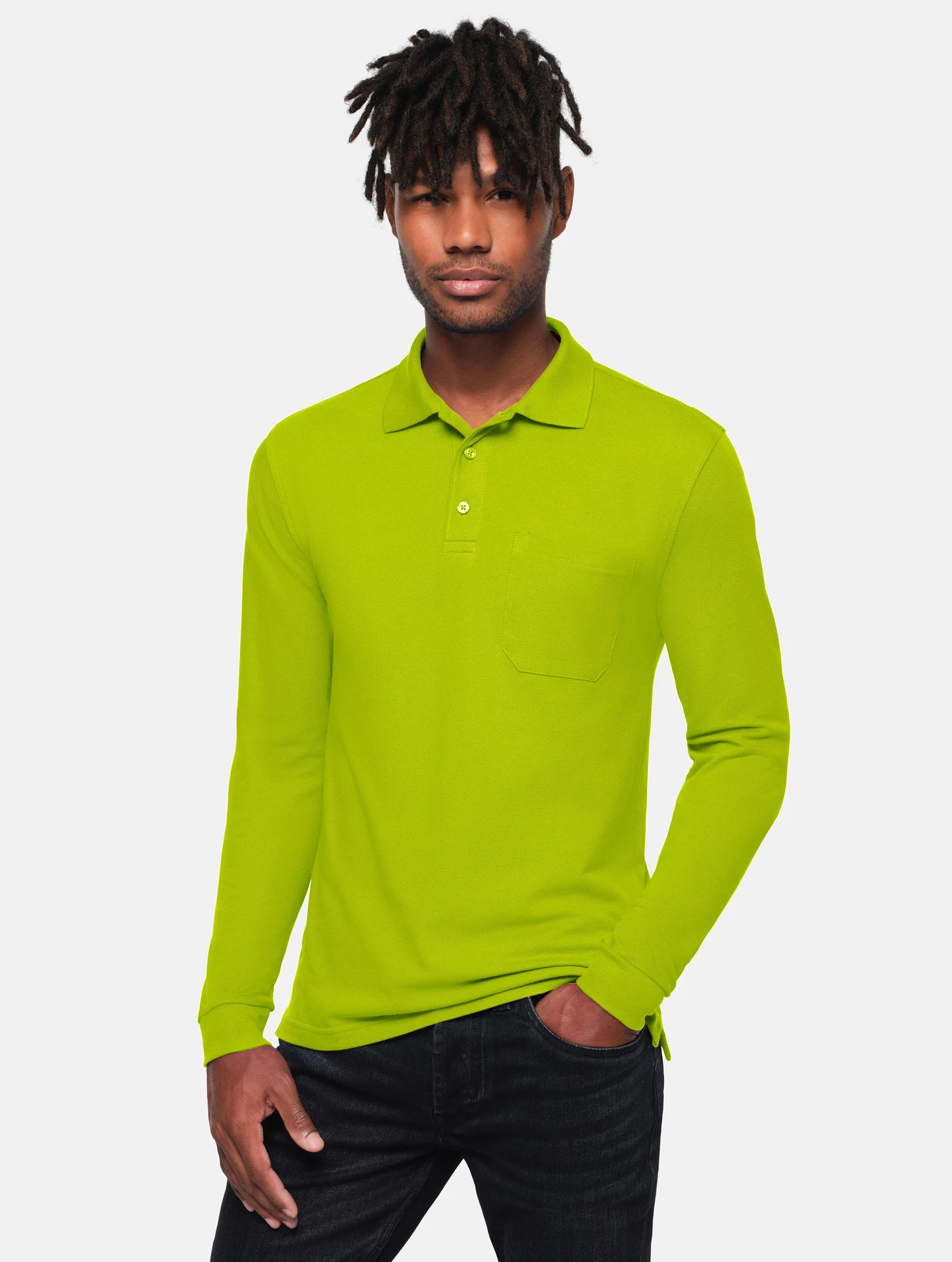 HAKRO Pocket-Longsleeve-Polo 817 MIKRALINAR® ECO