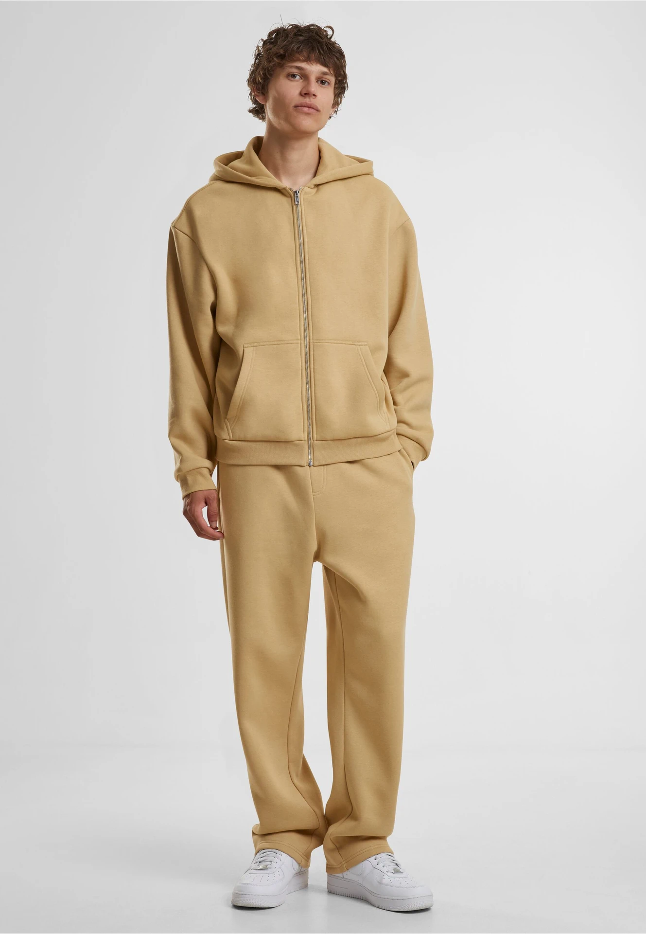 Build Your Brand Fluffy Zip Hoody