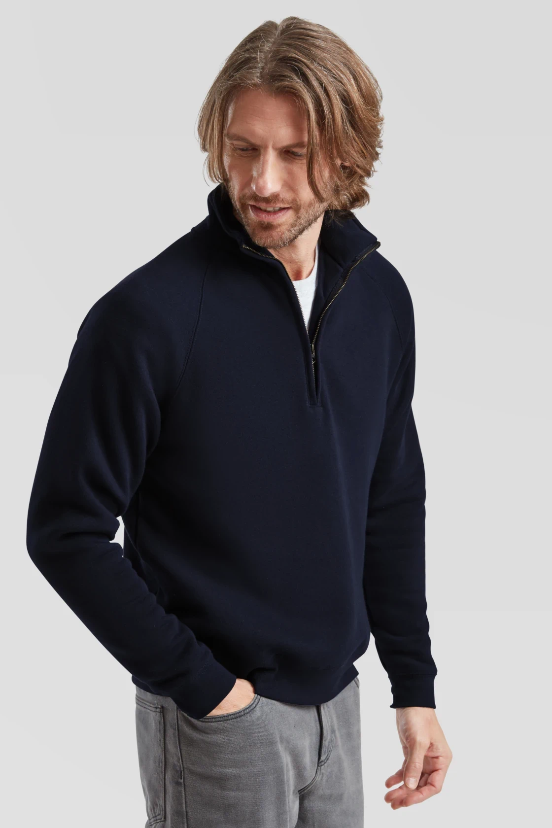 F.O.L. Zip-Neck Sweat mit 1/4 Zip