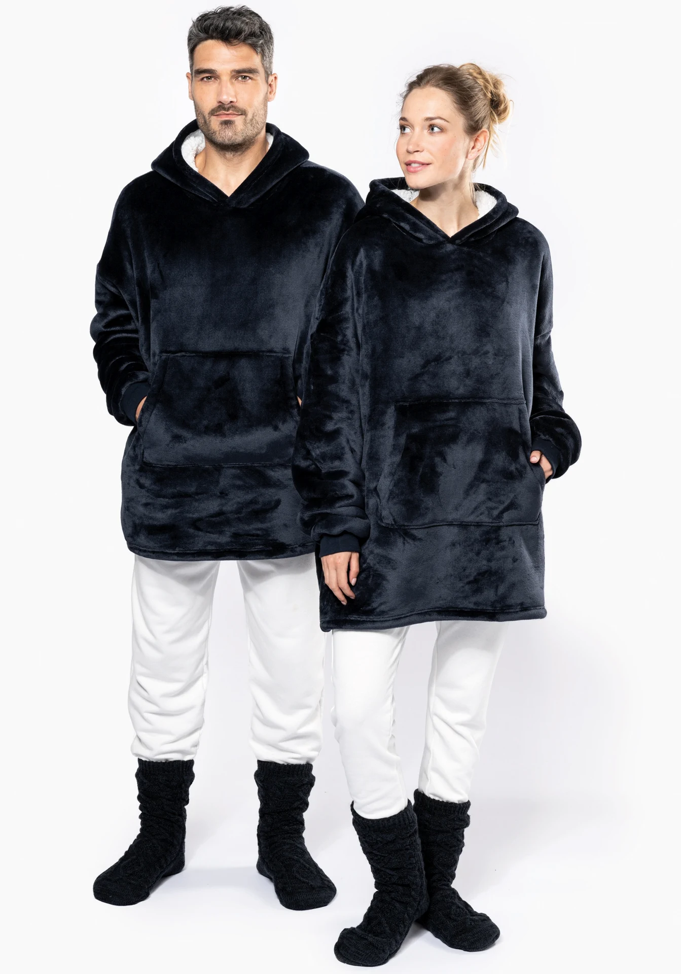 Kariban Loungewear Sherpafleece Kapuzen Sweater