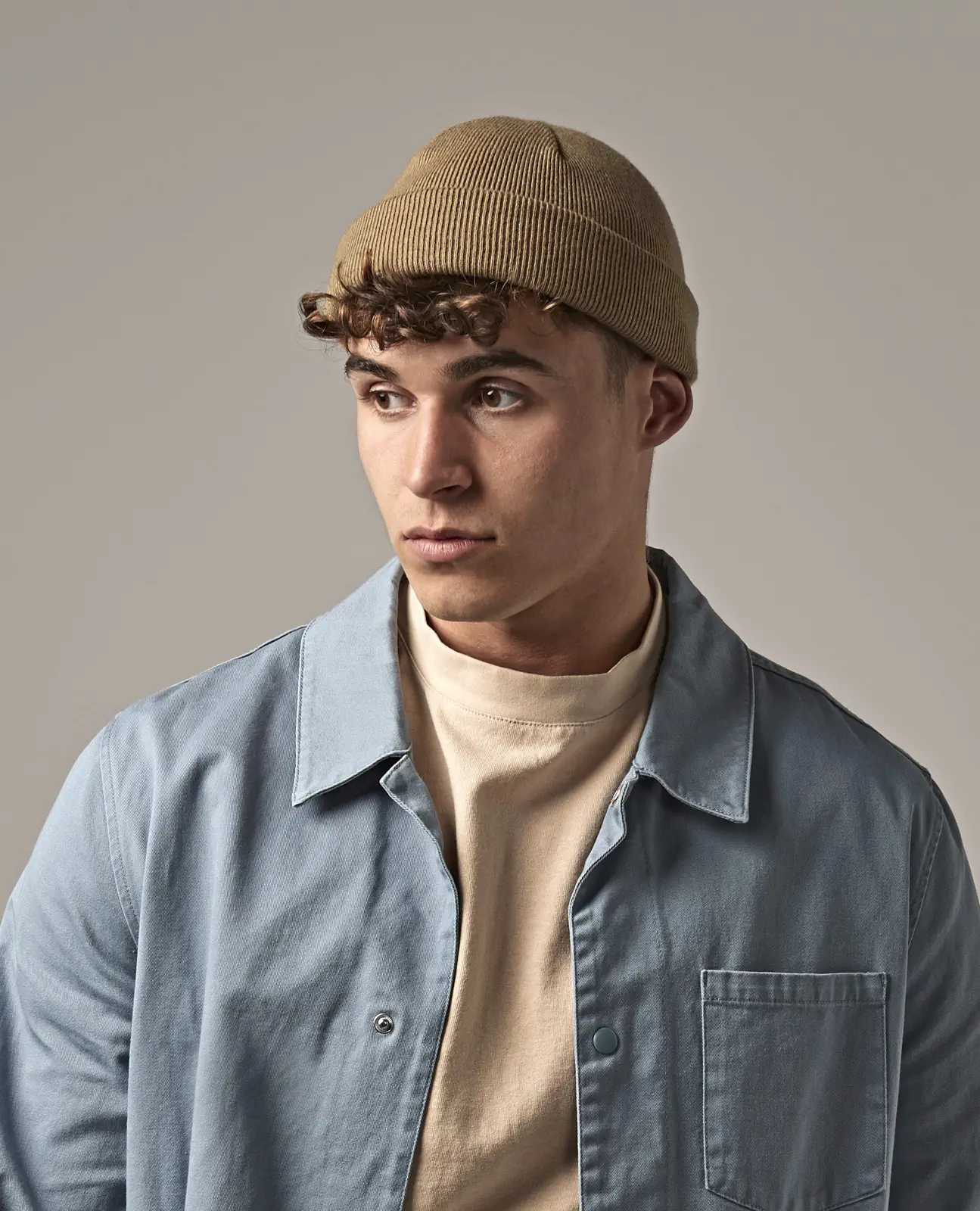 beechfield-b43r-recycled-mini-fisherman-beanie-model-0 Beechfield Recycled Mini Fisherman Beanie