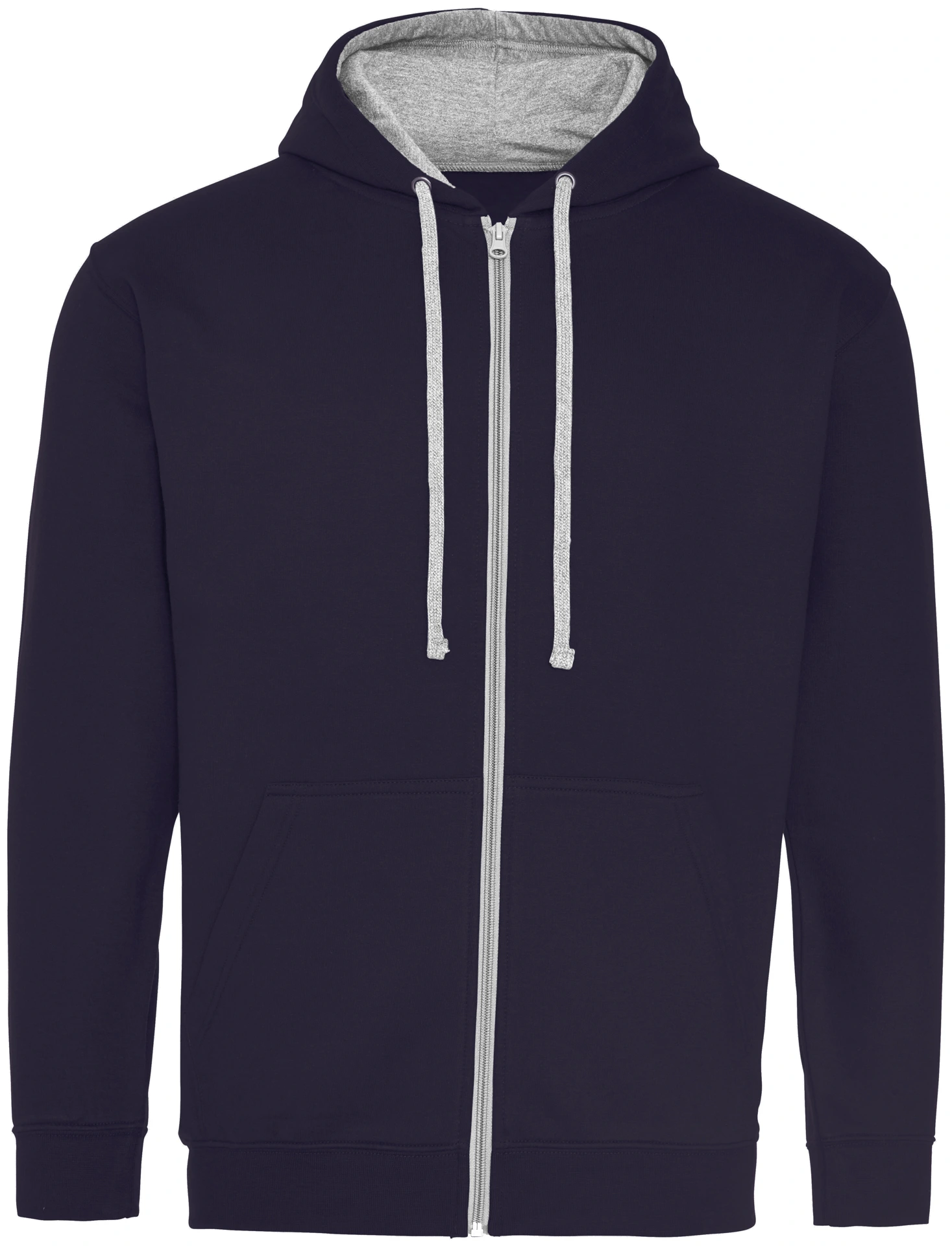 justhoods-jh053-varsity-zoodie-newfrenchnavy-heathergrey-front-1 Just Hoods Varsity Zoodie