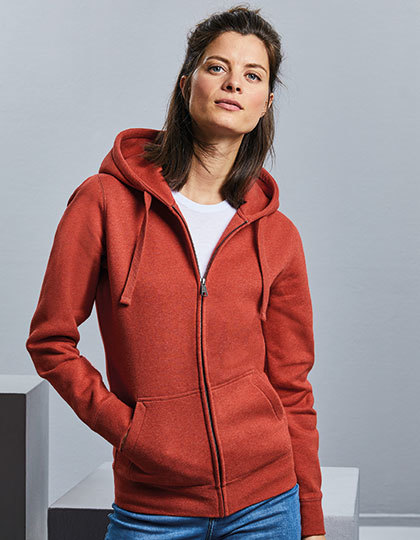 Russell Ladies` Authentic Melange Zipped Hood Sweat Russell Ladies` Authentic Melange Zipped Hood Sweat