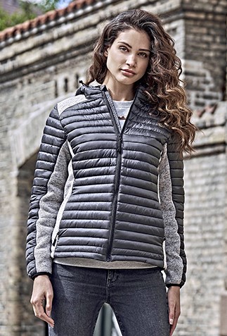 TEE JAYS Ladies` Hooded Outdoor Crossover Jacket