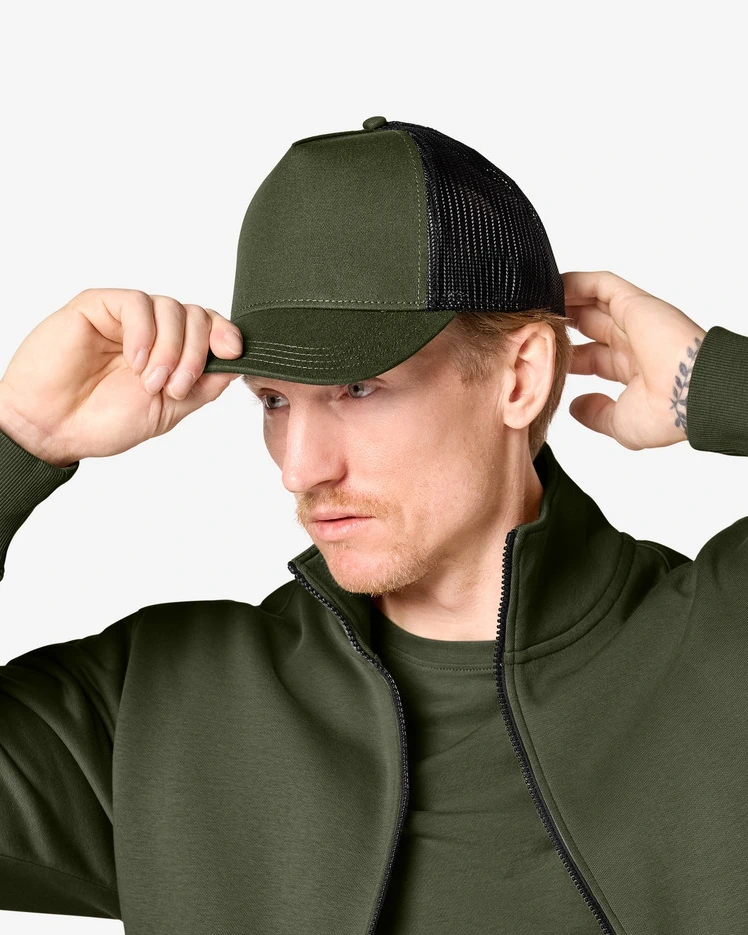 FHB-91185-birger-trucker-cap-uni-oliv-schwarz-model-0 FHB Trucker Cap BIRGER