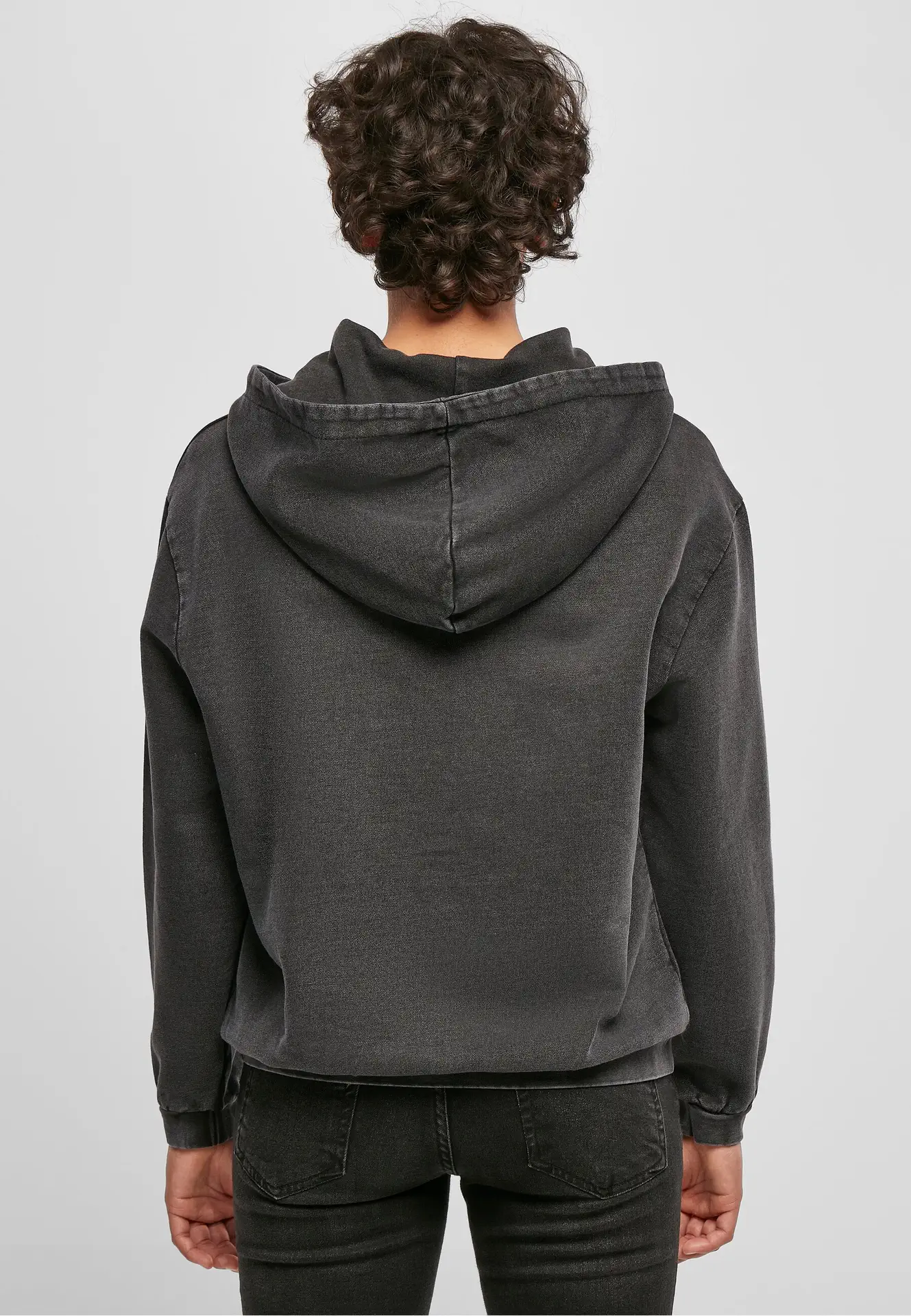 Build Your Brand Ladies Acid Washed Oversize Hoody