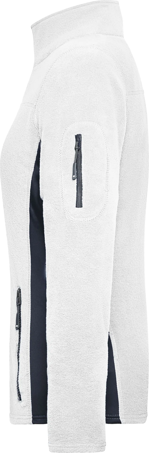 jn841-ladies-workwear-fleece-jacket-white-carbon-left-4 James & Nicholson Ladies Workwear Fleece Jacket -Strong-