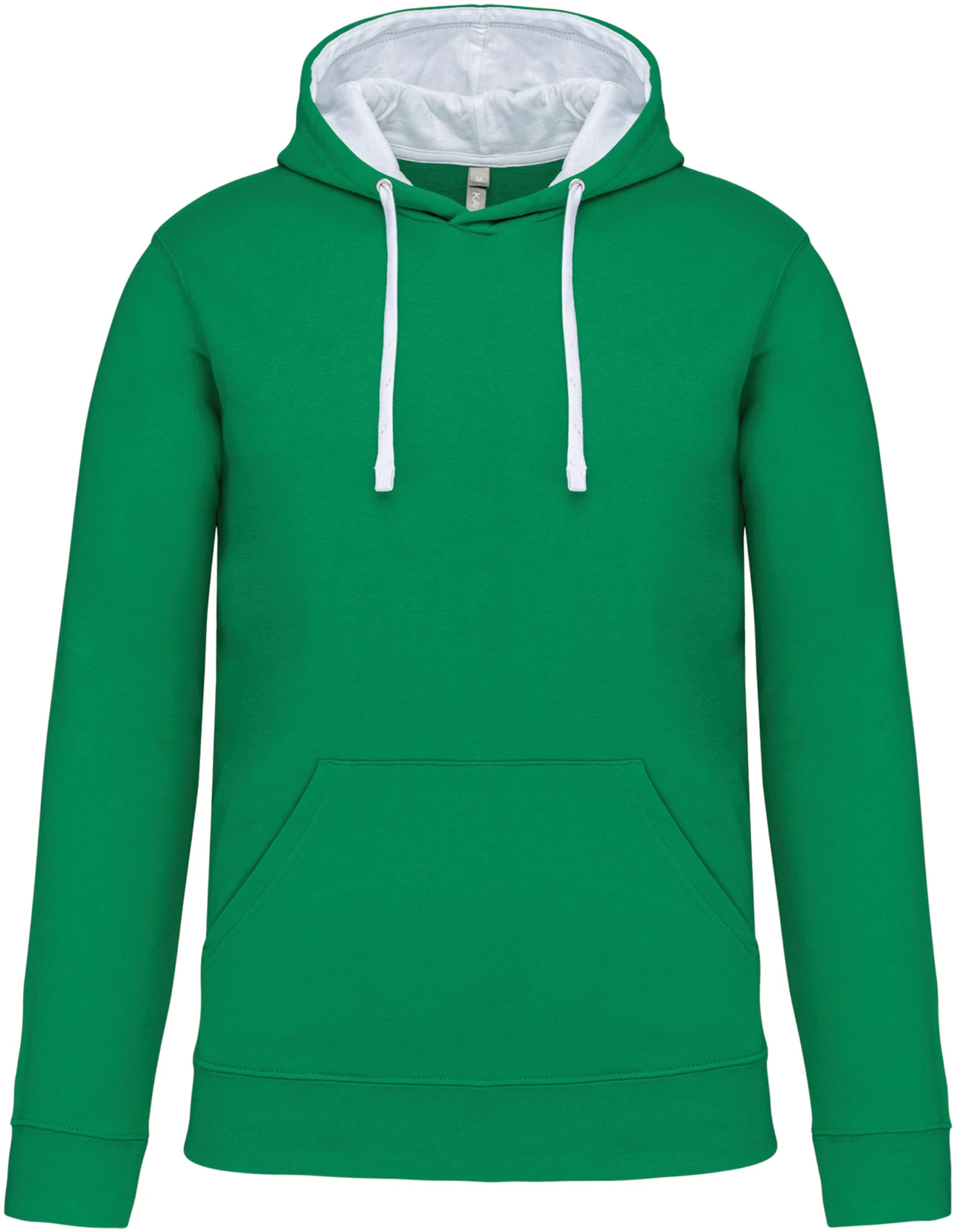 kariban-K446-kontrast-kapuzen-sweater-lightkellygreen-white-front-3 Kariban Kontrast Kapuzen Sweater