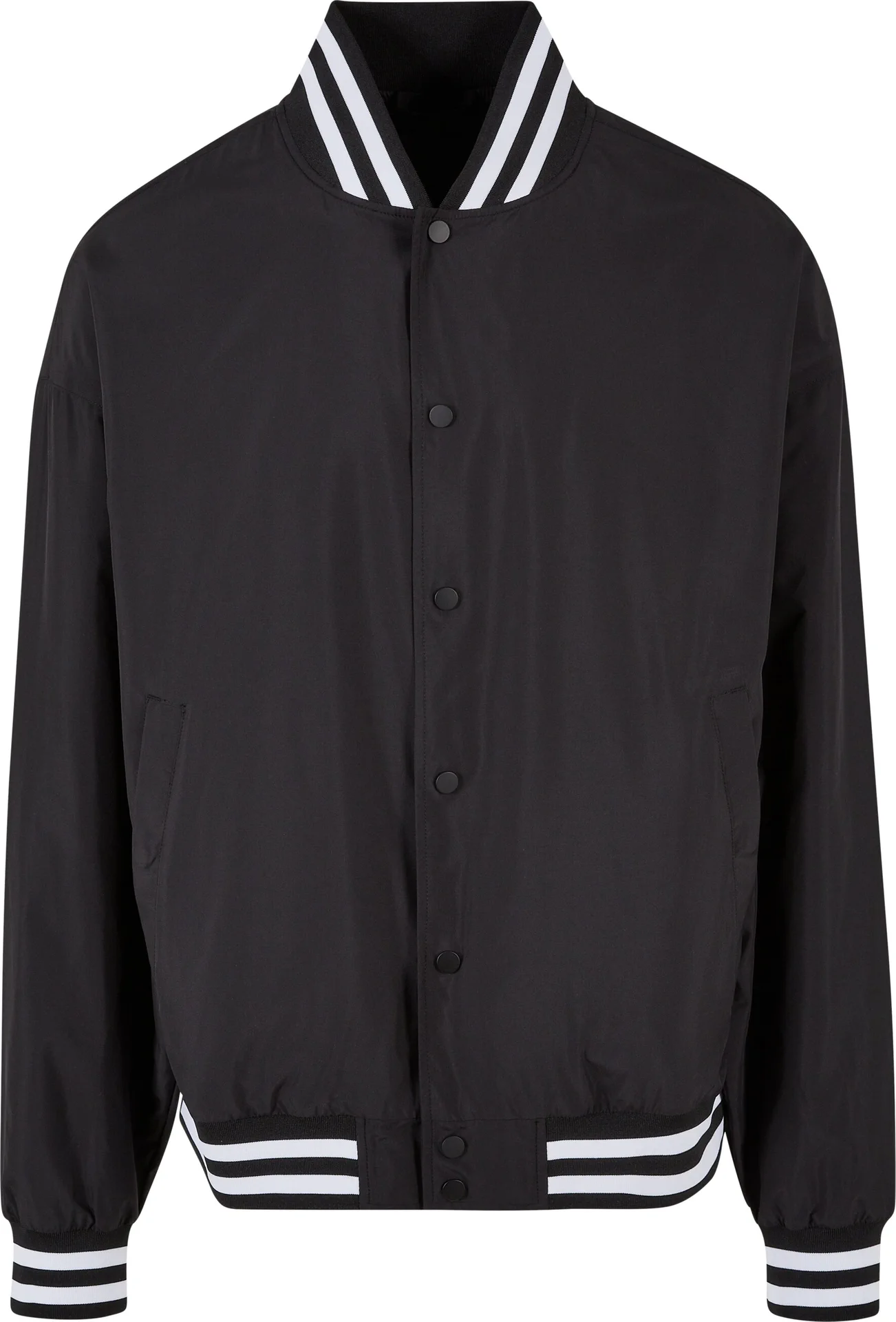 BYB-BY259-light-college-jacket-black-front-4 Build Your Brand Light College Jacket