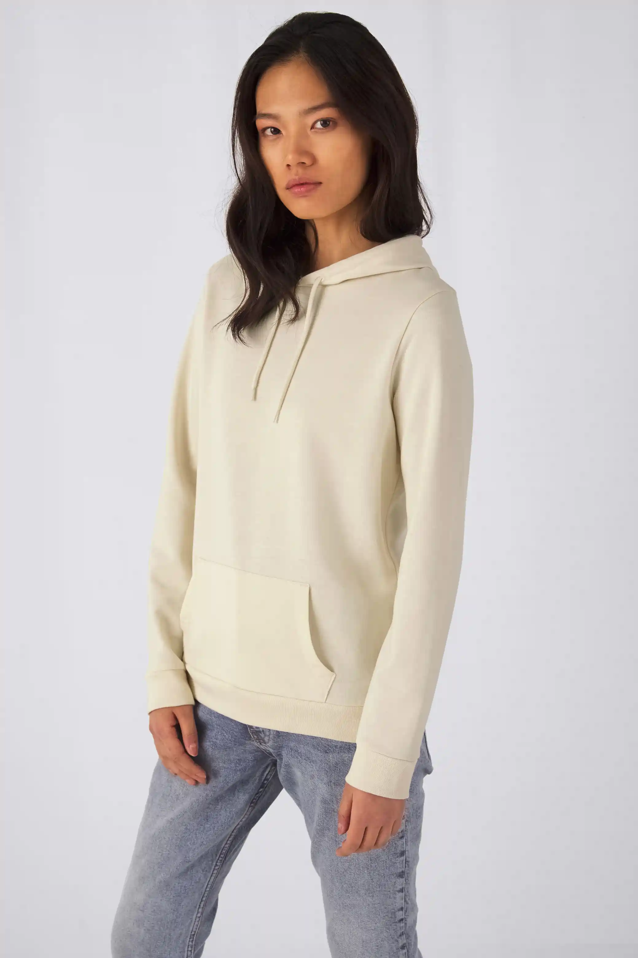 bc-ww04w-hashtaghoodie-women-pale-yellow-model-2 B&C #Hoodie Sweat Women
