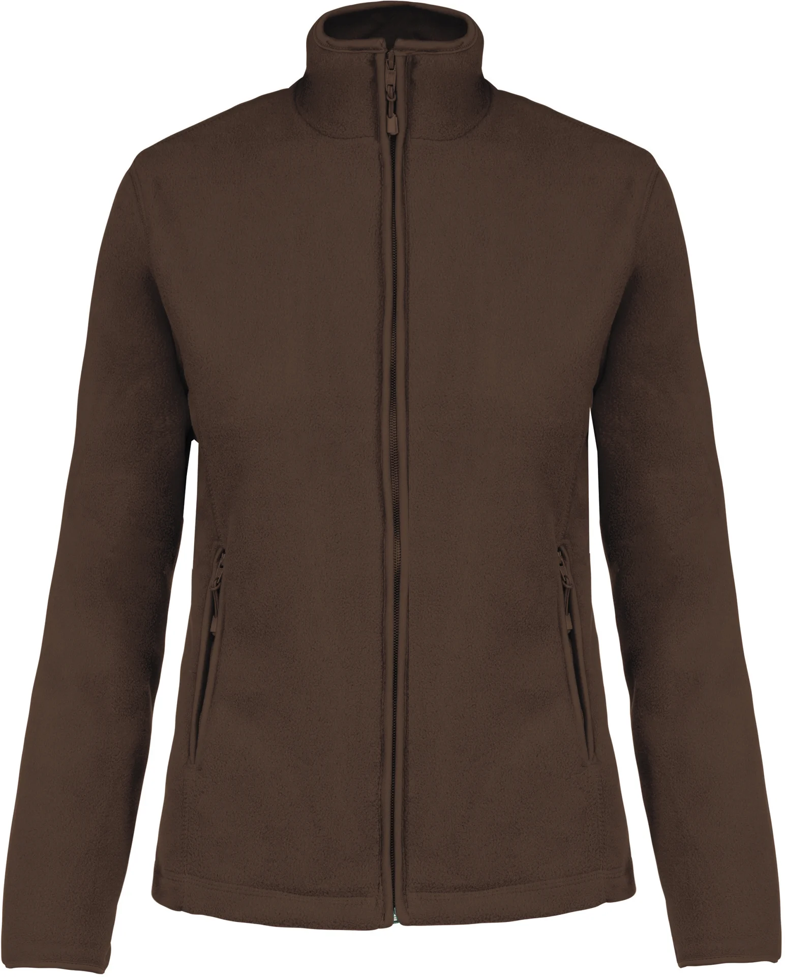 kariban-K907-damen-microfleece-jacke-maureen-chocolate-front-3 Kariban Damen Fleece Jacke "Maureen"
