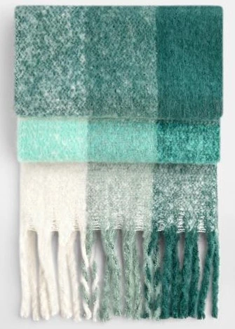 beechfield-b494r-fluffy-check-scarf-greencheck-front-1 Beechfield Fluffy Check Scarf