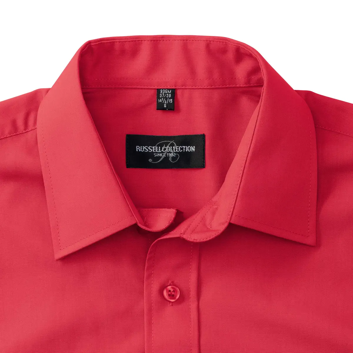 Russell Men's Short Sleeve Polycotton Easy Care Poplin Shirt
