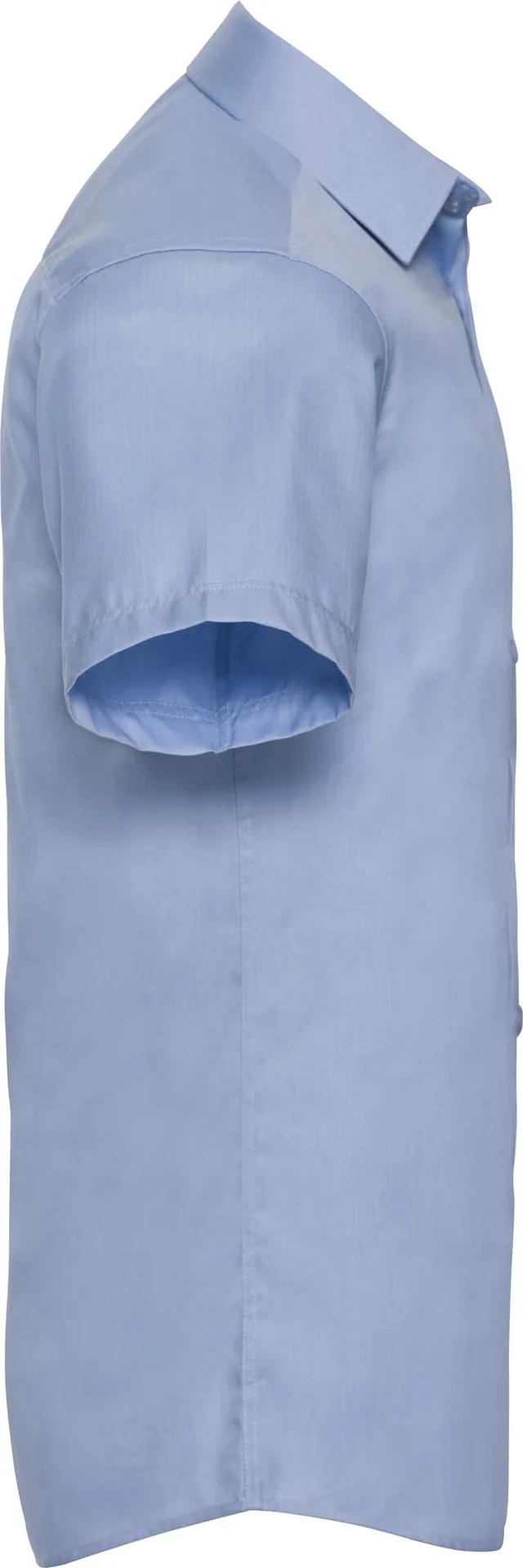 russell-r963m-mens-short-sleeve-herringbone-shirt-lightblue-side-3 Russell Men's Short Sleeve Herringbone Shirt