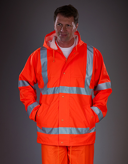 YOKO Hi-Vis Soft Flex Breathable Rain Jacket