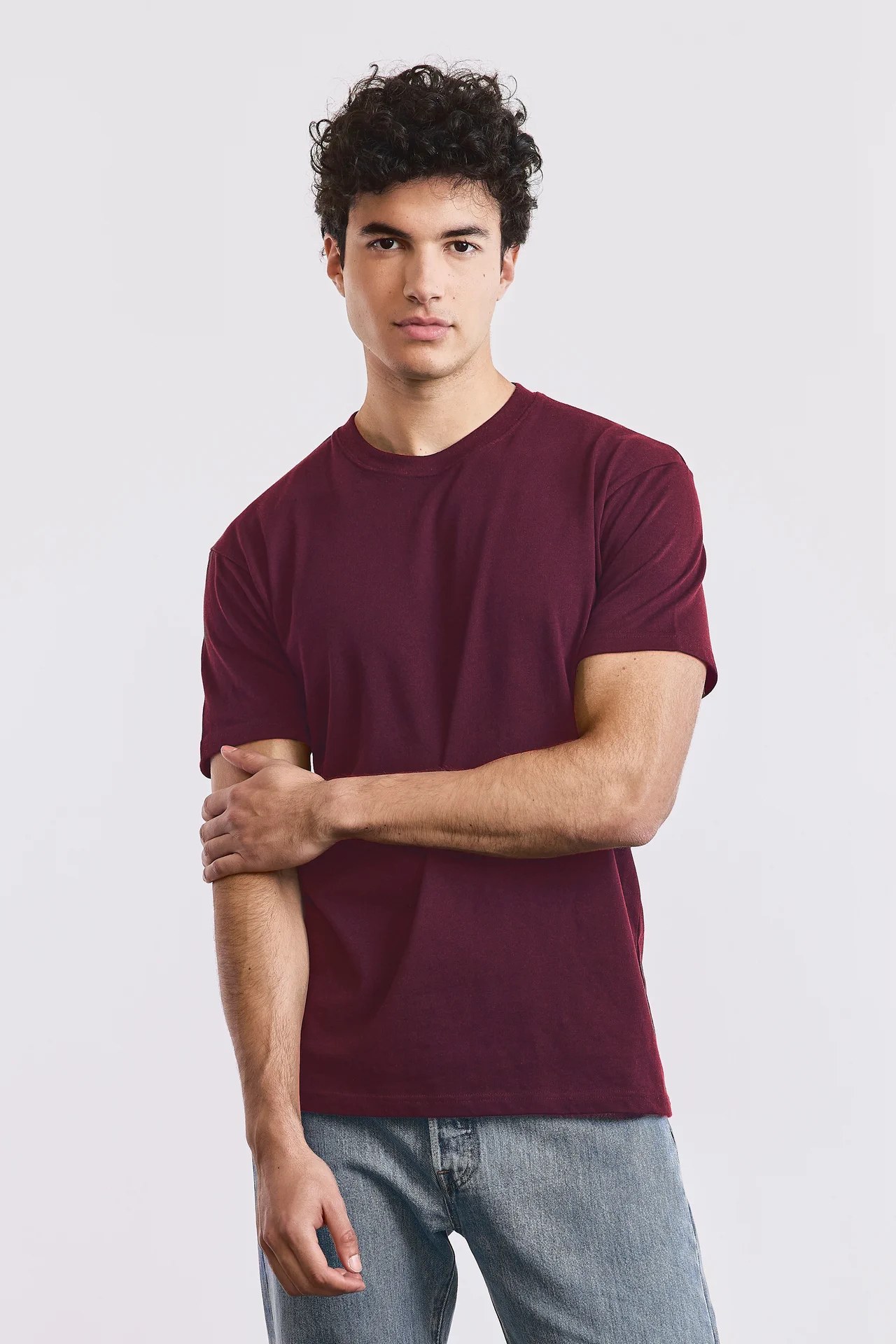 promodoro-3100-unisex-premium-t-shirt-neo-burgundy-model-0 Promodoro Unisex Premium-T Neo