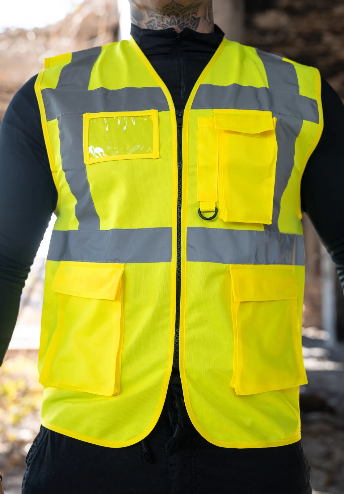 korntex-kxmf-executive-multifunctional-safety-vest-berlin-signalyellow-model-0 Korntex Executive Hi-Viz Safety Vest