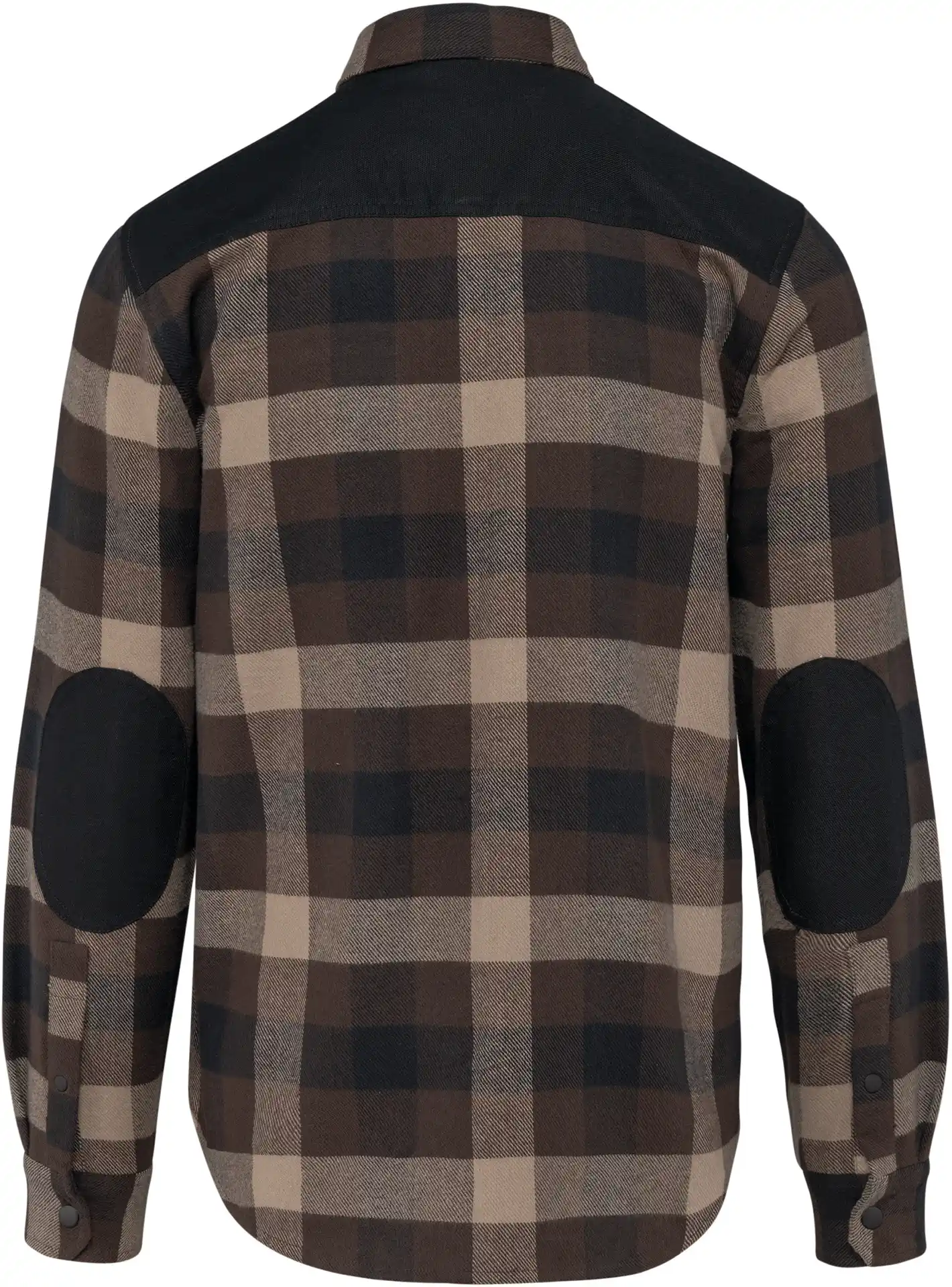 kariban-WK520-workwear-karohemd-chocolate-darkbeige-black-back-6 Kariban Workwear Karohemd