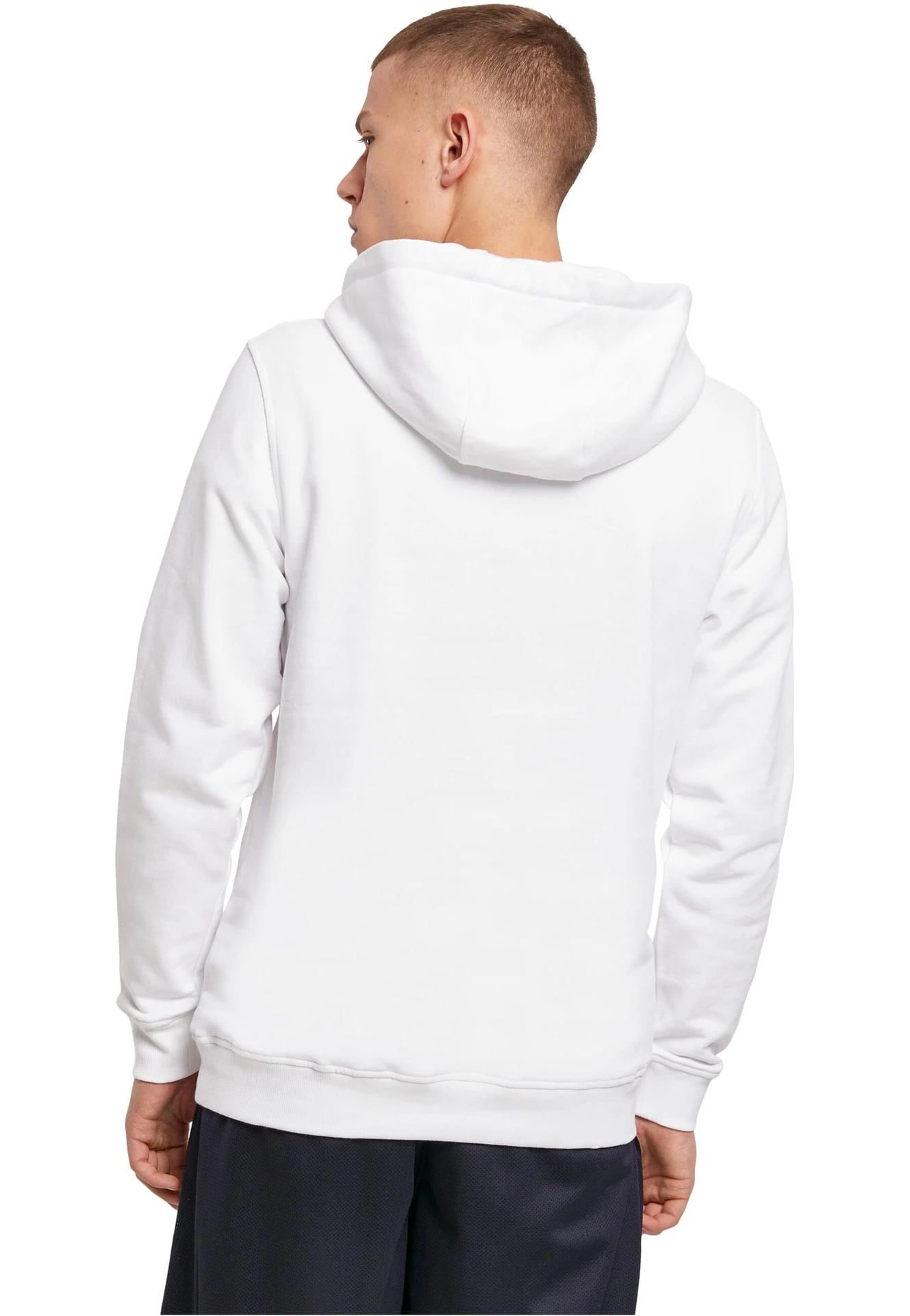 BYB-BY137-organic-hoodie-white-model-2 Build Your Brand Organic Hoodie