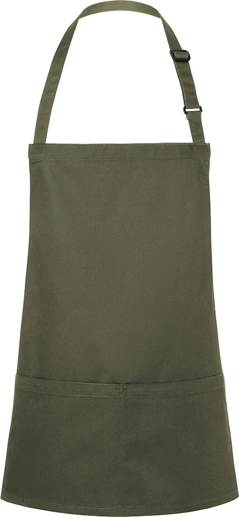 KARLOWSKY kurze Latzschürze Basic mit Schnalle und Tasche