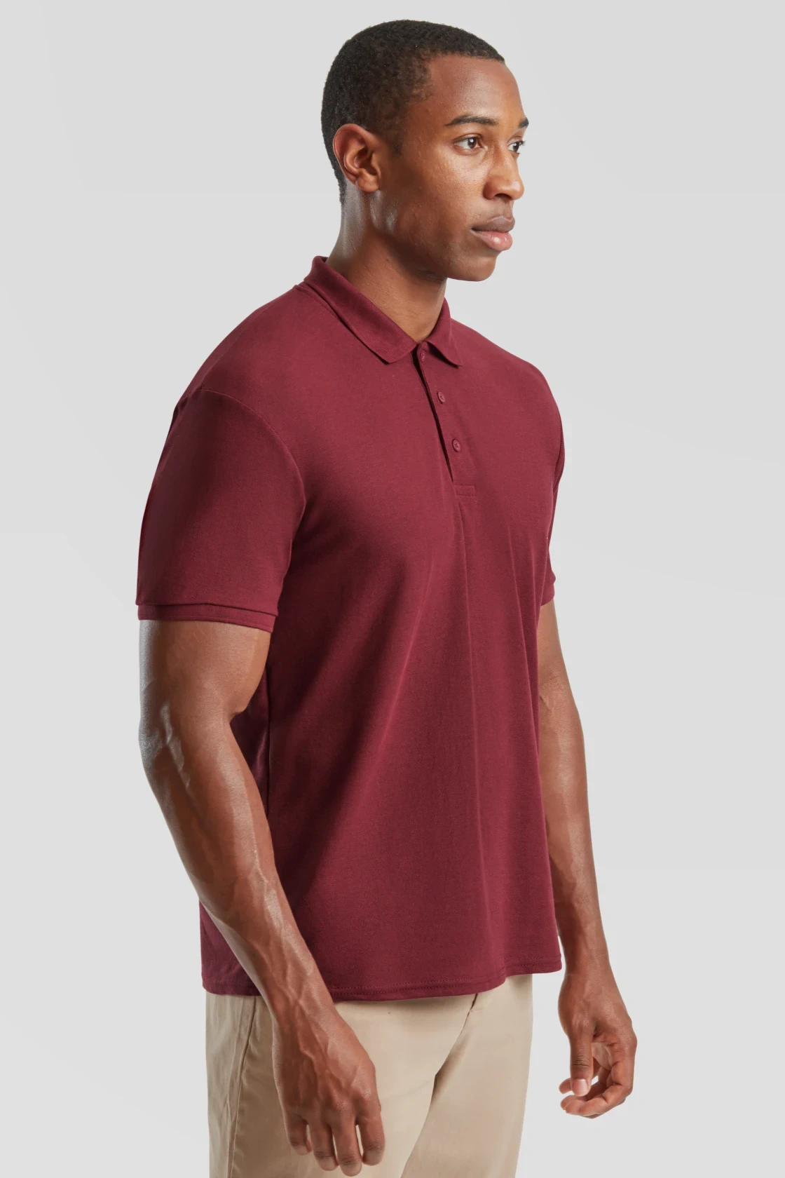 fruit-of-the-loom-63-402-0-poloshirt-65-35-burgundy-model-1 F.O.L. 65/35 Piqué Polo