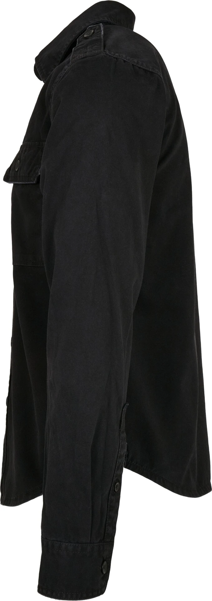 BYB-B9373-vintage-shirt-long-sleeve-black-left-6 Build Your Brand Vintage Shirt Long Sleeve