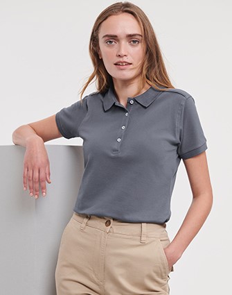 Russell Ladies Fitted Stretch Polo Russell Ladies Fitted Stretch Polo