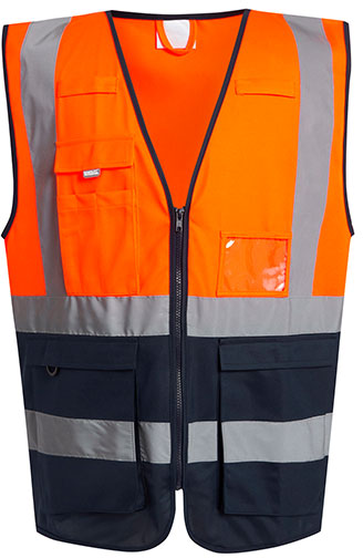 signal orange/navy