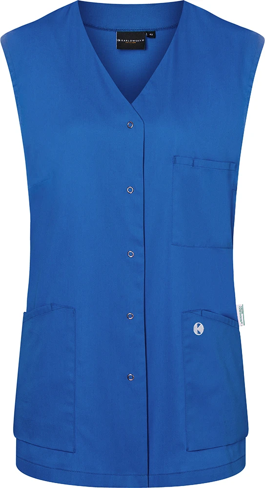 karlowsky-ks67-aermelloser-damenkasack-essential-royalblue-front-3 KARLOWSKY Ärmelloser Damenkasack Essential