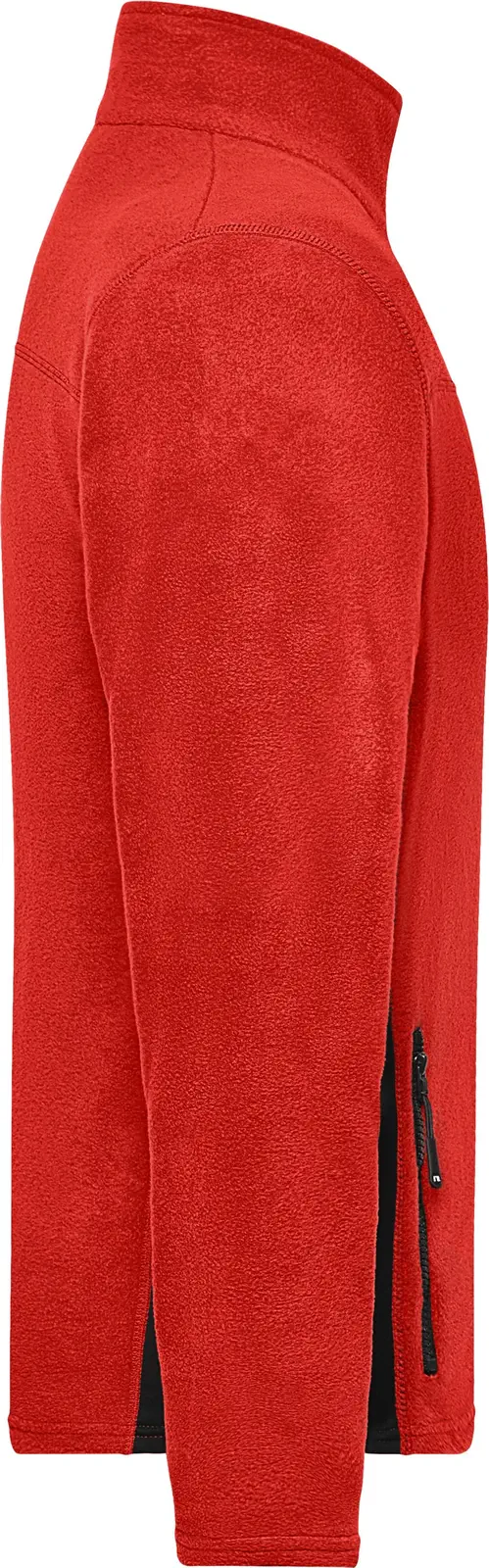 jn842-mens-workwear-fleece-jacket-red-black-right-6 James & Nicholson Men's Workwear Fleece Jacket -Strong-