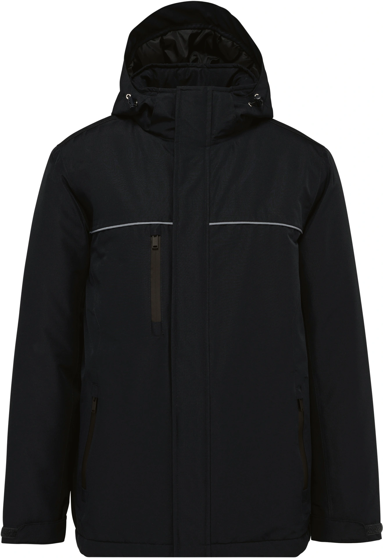 kariban-WK650-workwear-parka-black-front-4 Kariban Unisex Workwear Performance Parka