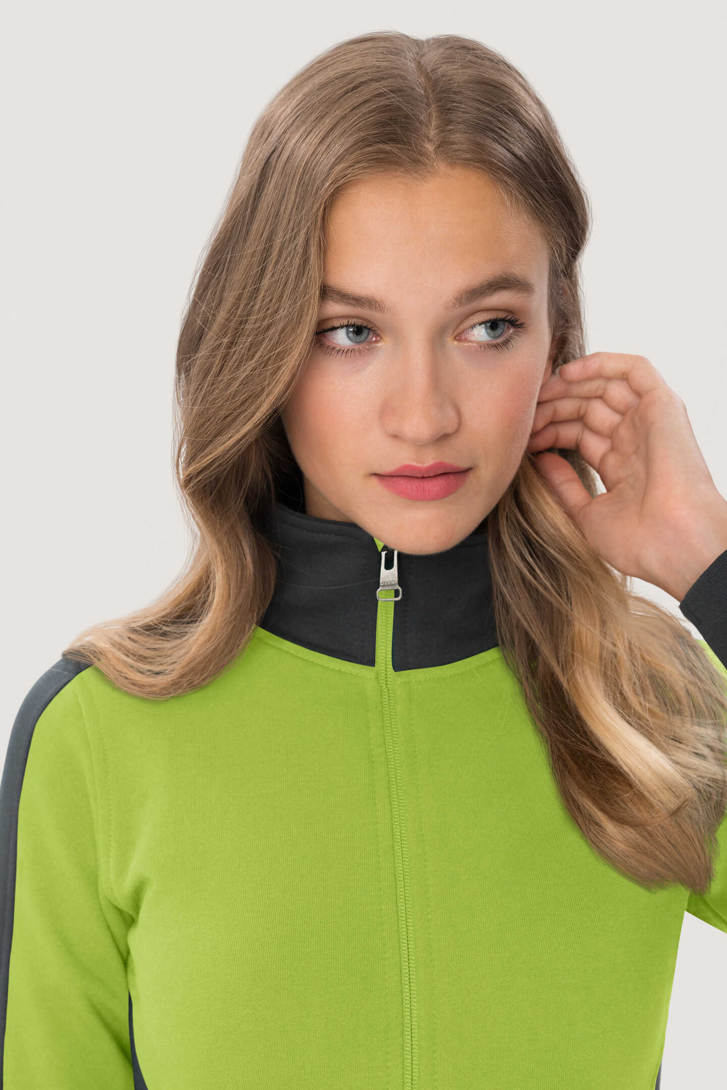 HAKRO Damen-Sweatjacke 277 Contrast Mikralinar® HAKRO Damen-Sweatjacke 277 Contrast Mikralinar®
