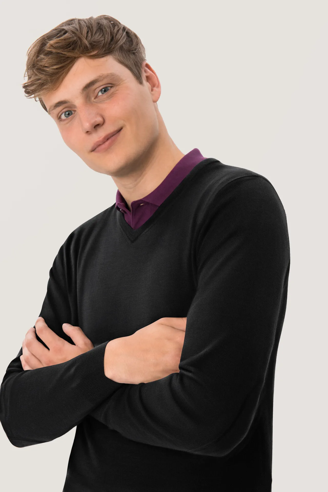 HAKRO V-Pullover 144 Merino Wool HAKRO V-Pullover 144 Merino Wool