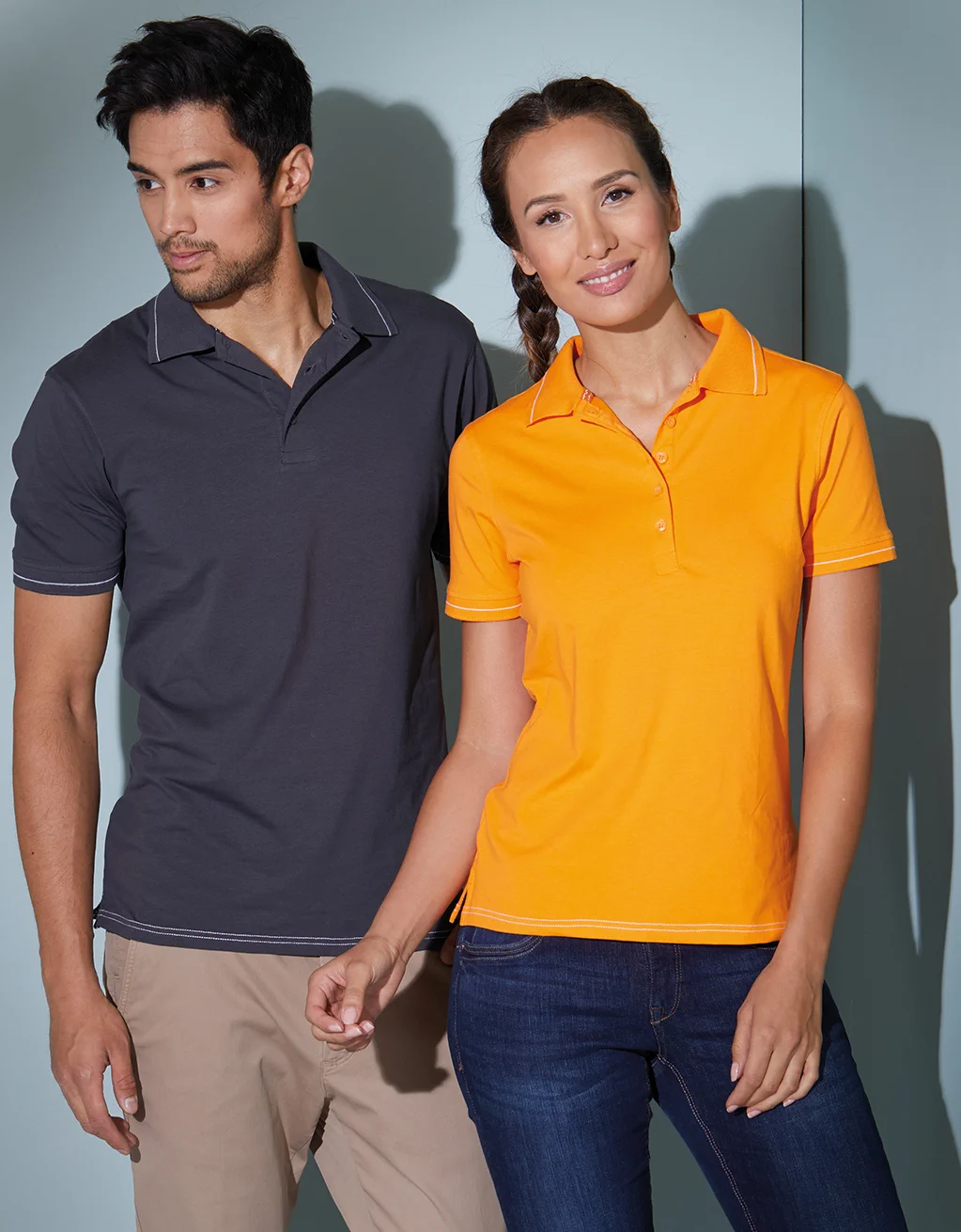 jn568-ladies-elastic-poloshirt-model-0 James & Nicholson Ladies Elastic Polo