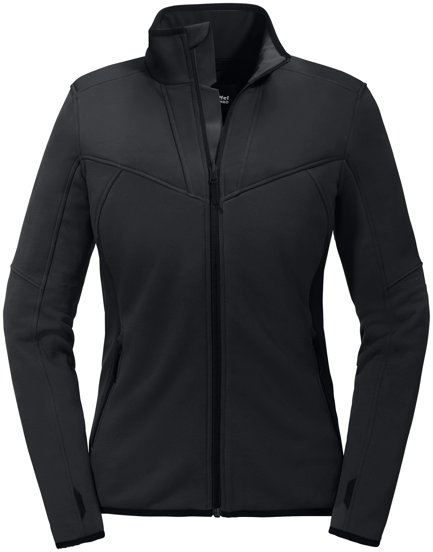 schoeffel-pro-6004-einheizer-zipin-damen-schwarz-front-1 Schöffel PRO 6004 Damen EINHEIZER ZipIn Powerstretch-Fleece