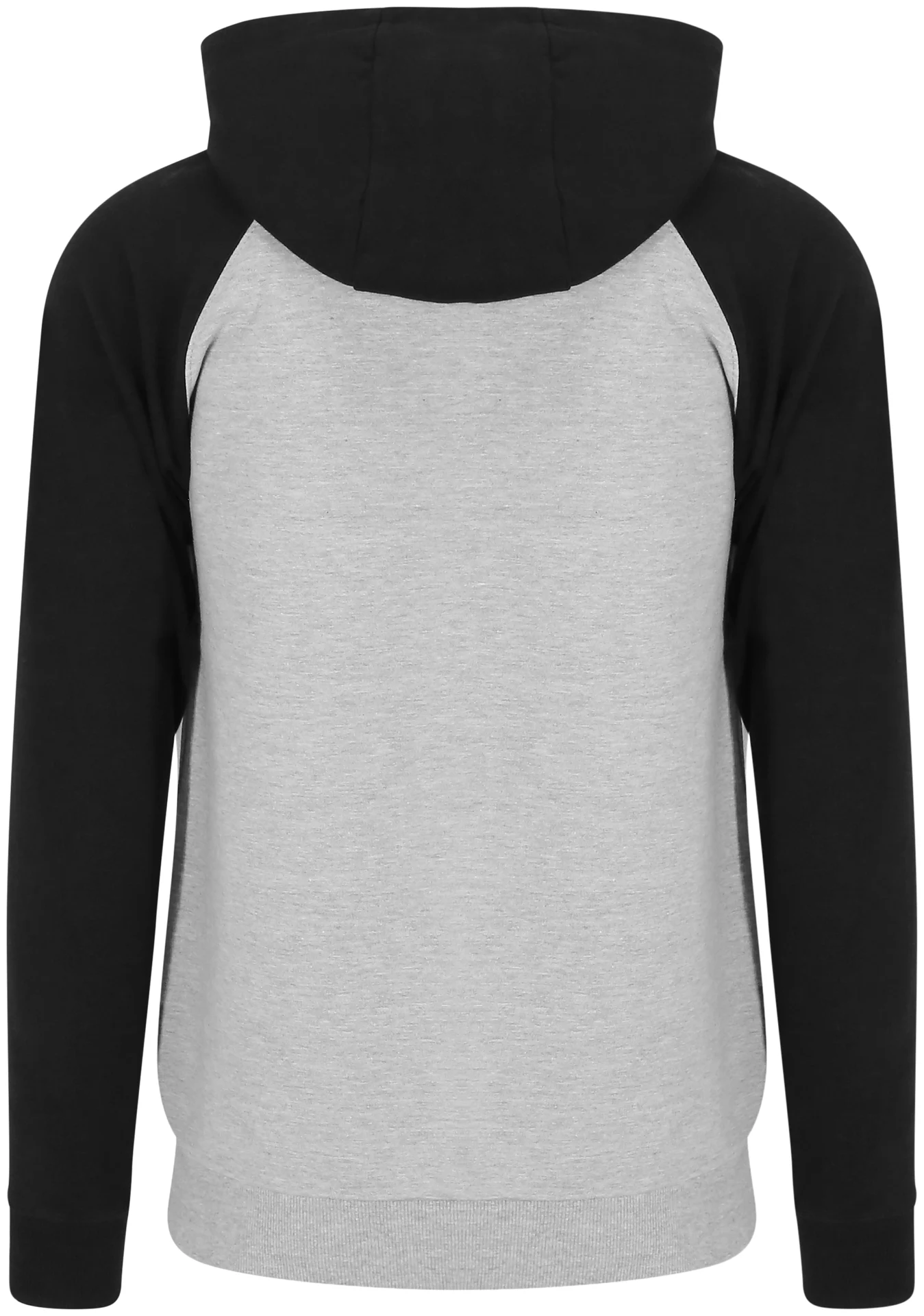 justhoods-jh063-baseball-zoodie-heathergrey-jetblack-back-3 Just Hoods Baseball Zoodie