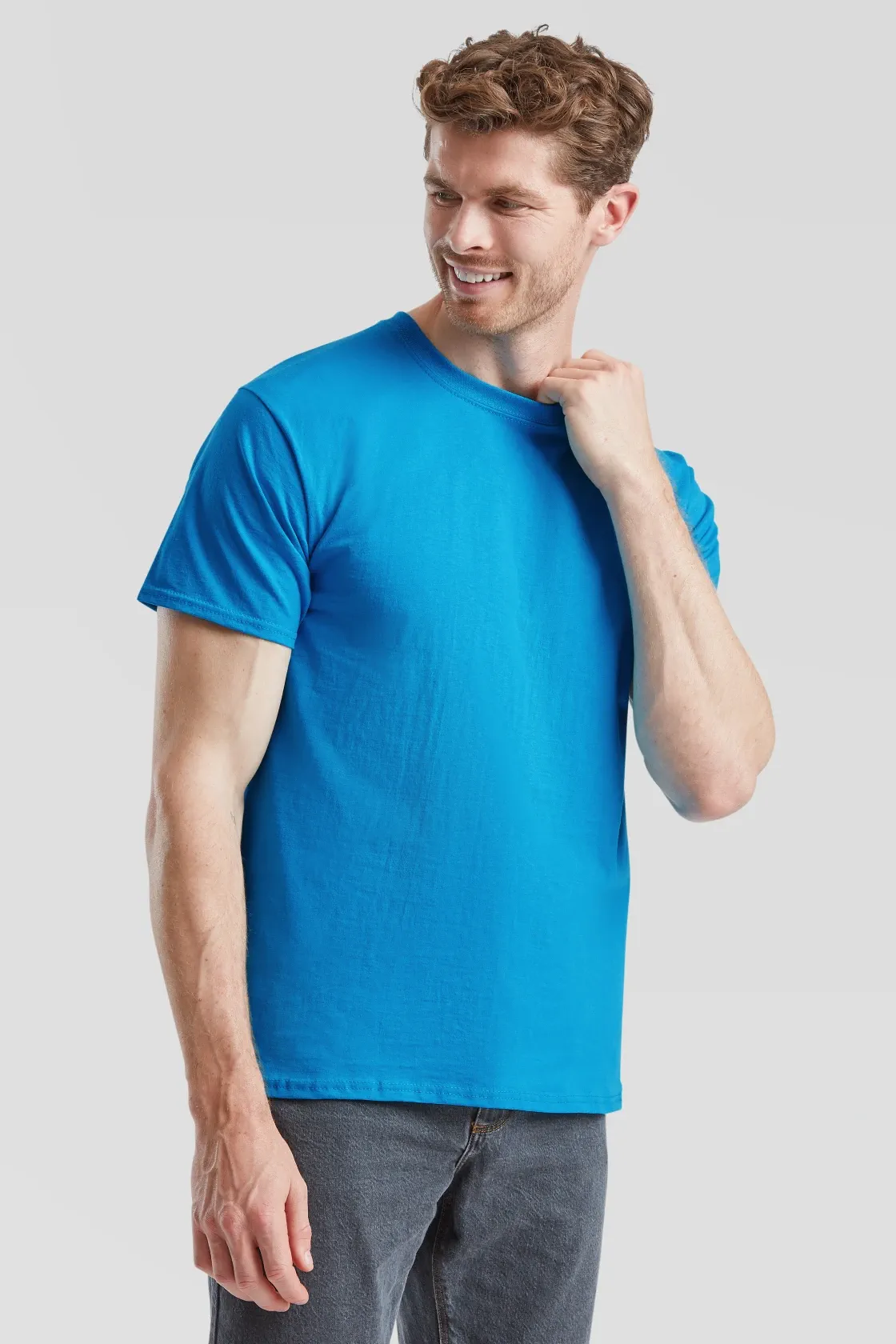 fruit-of-the-loom-61-036-0-valueweight-t-shirt-azureblue-model-1 F.O.L. Valueweight T
