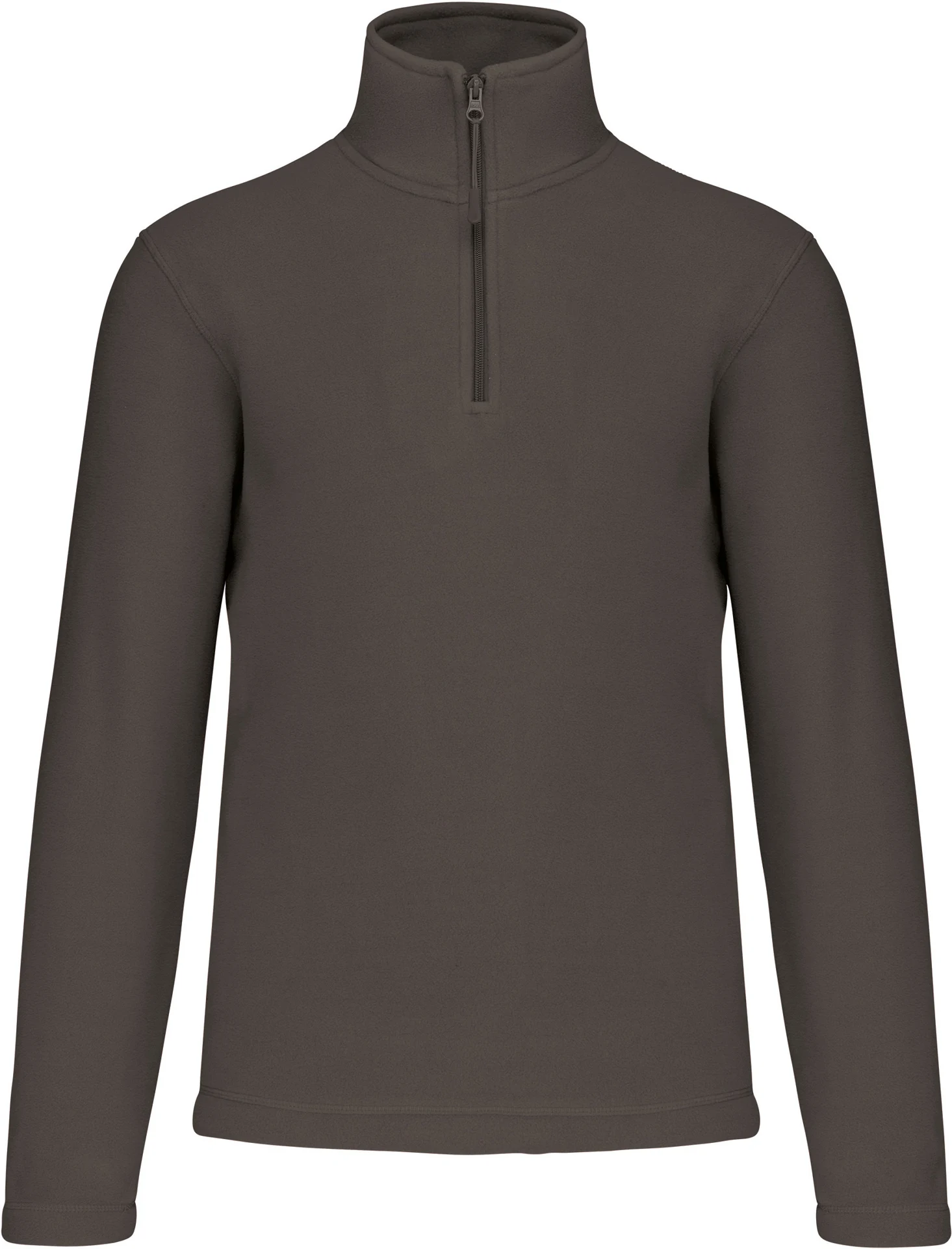 kariban-K912-microfleece-pullover-mit-viertel-zip-enzo-greenolive-front-3 Kariban Microfleece Pullover mit 1/4 Zip "Enzo"